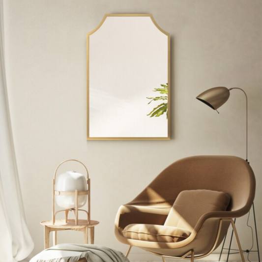 Allen +Roth 24"W x 36" Gold Framed Wall Mirror